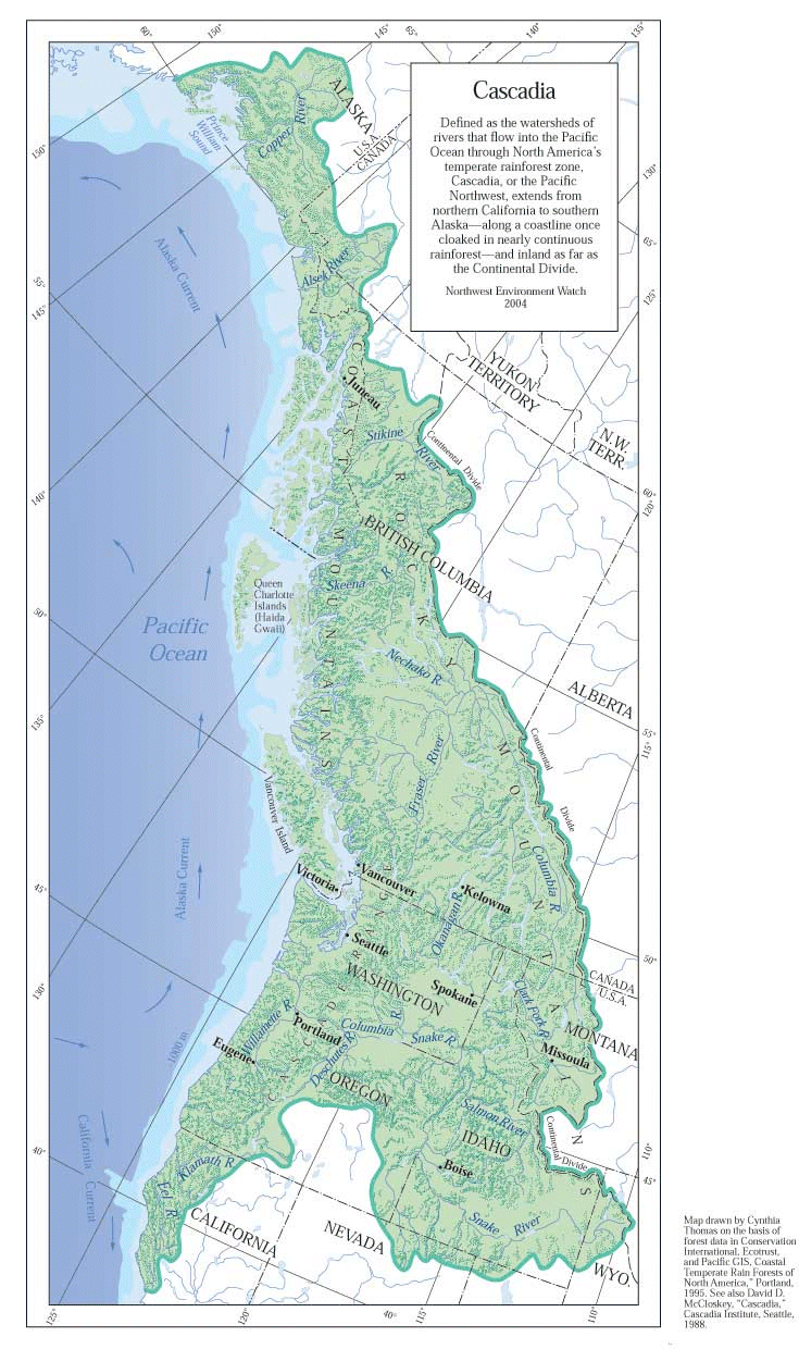 Cascadia map courtesy of "Sightline Institute"